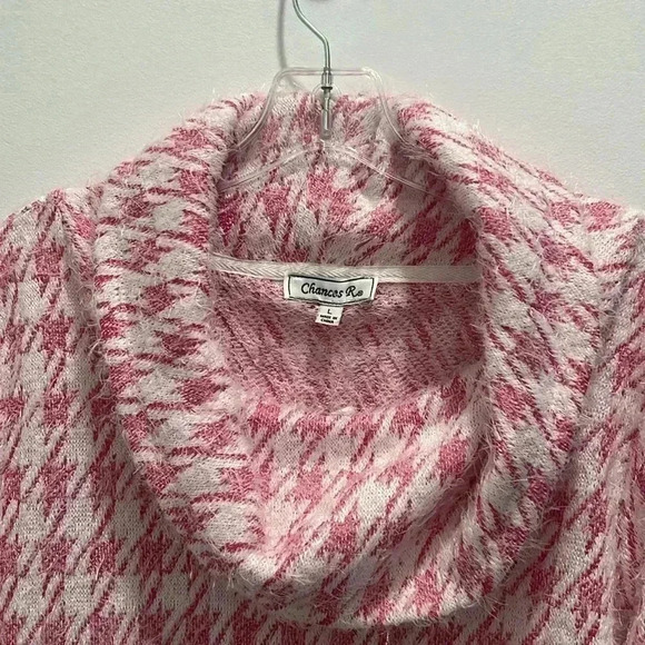 Chances R Houndstooth Cowl Neck Sweater - Picture 7 of 9